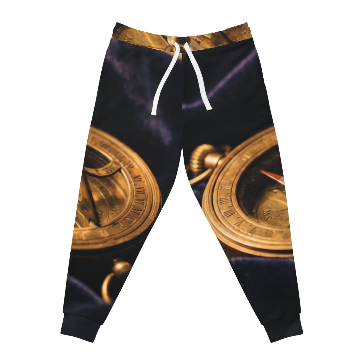 Men's Athletic Joggers with Vintage Brass Compass