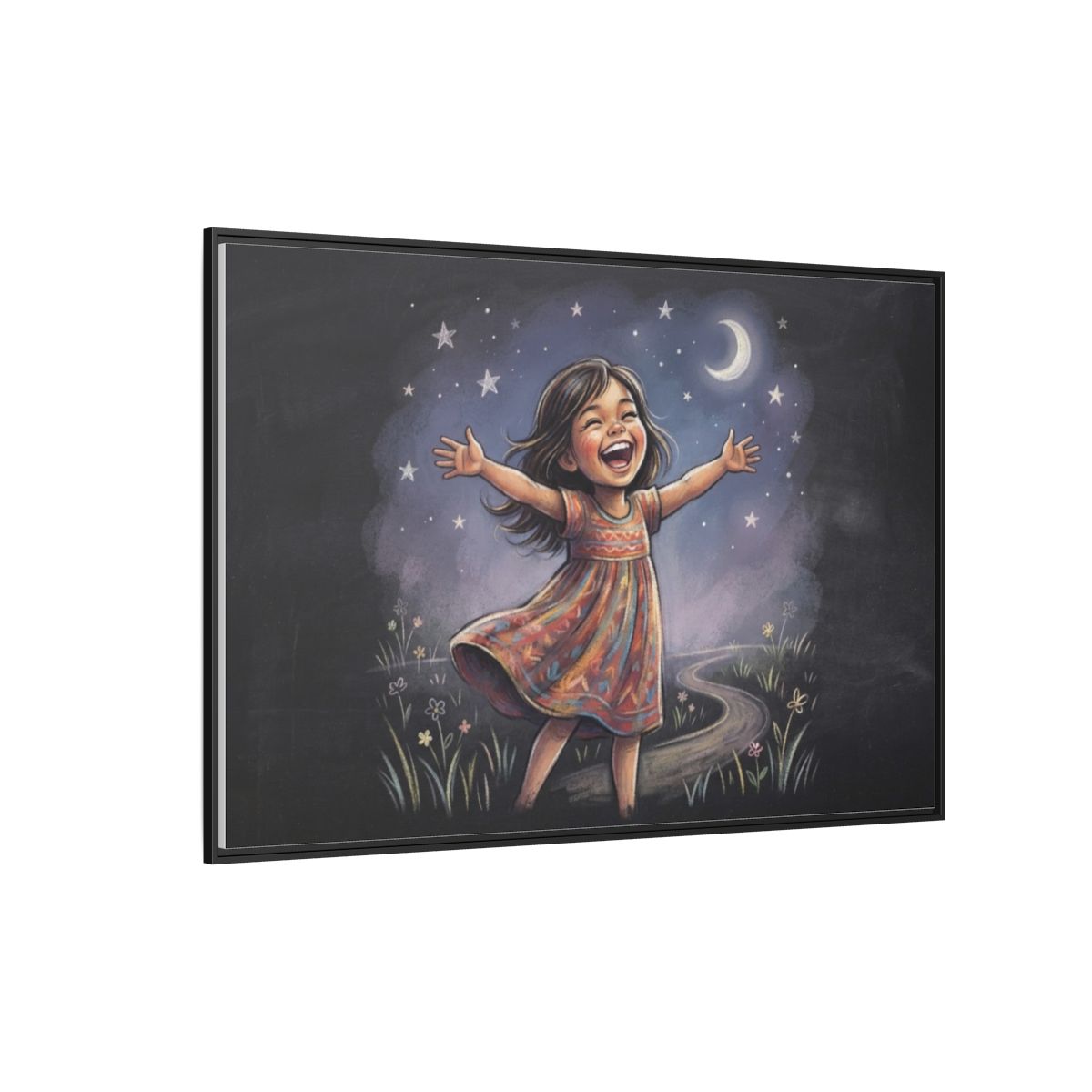 Matte Canvas Framed - Starlit Wonder Joy — Black / 1.25"......