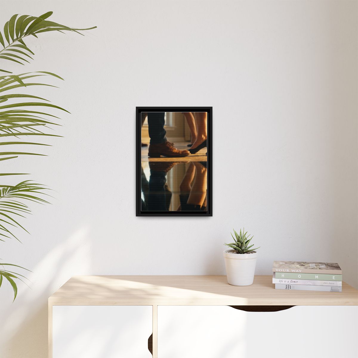 Matte Canvas, Framed - Golden Hour Reflections Cinematic Art...