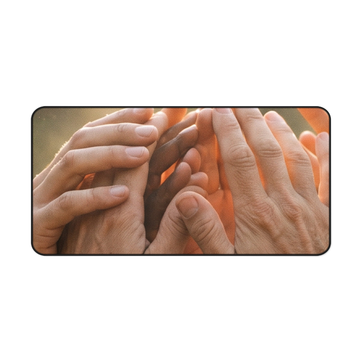 Desk Mat - Golden Rays of Unity Wall Art | Echovira Gallery