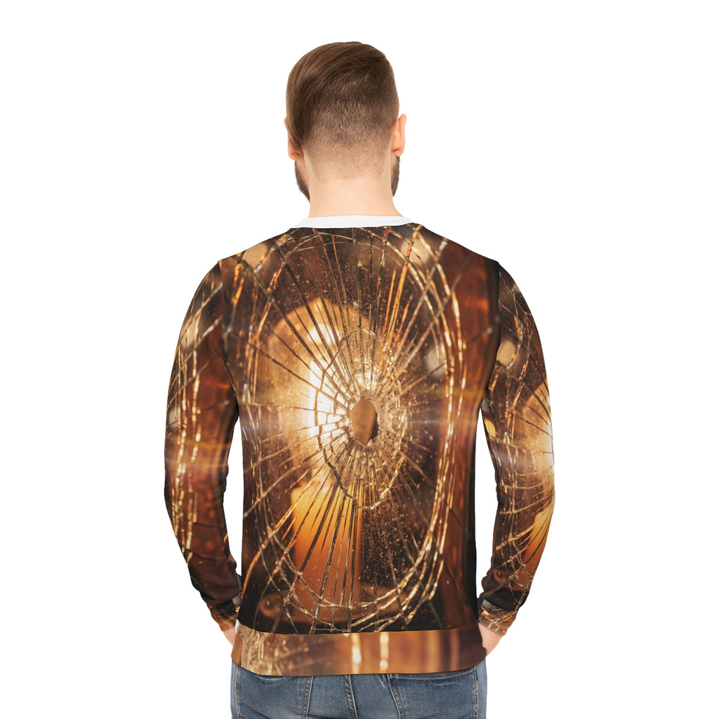 Men's Lightweight Sweatshirt - Golden Fracture Shattered......