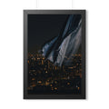 Framed Vertical Poster - City Lights Nocturne — Black... |...