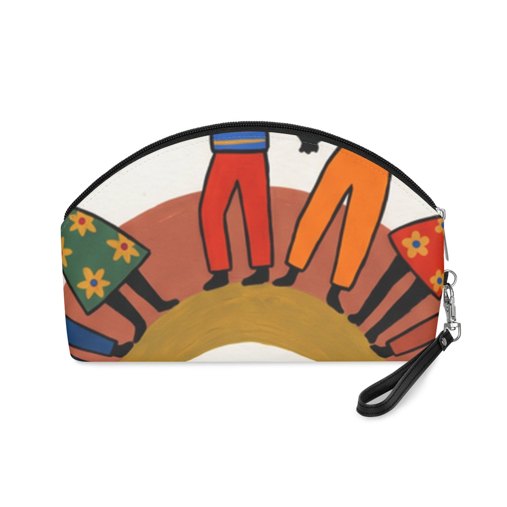 Makeup Bag - Unity Mandala Folk Art | Echovira Gallery