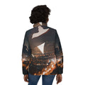 Women's Puffer Jacket - Midnight City Skyline | Echovira...