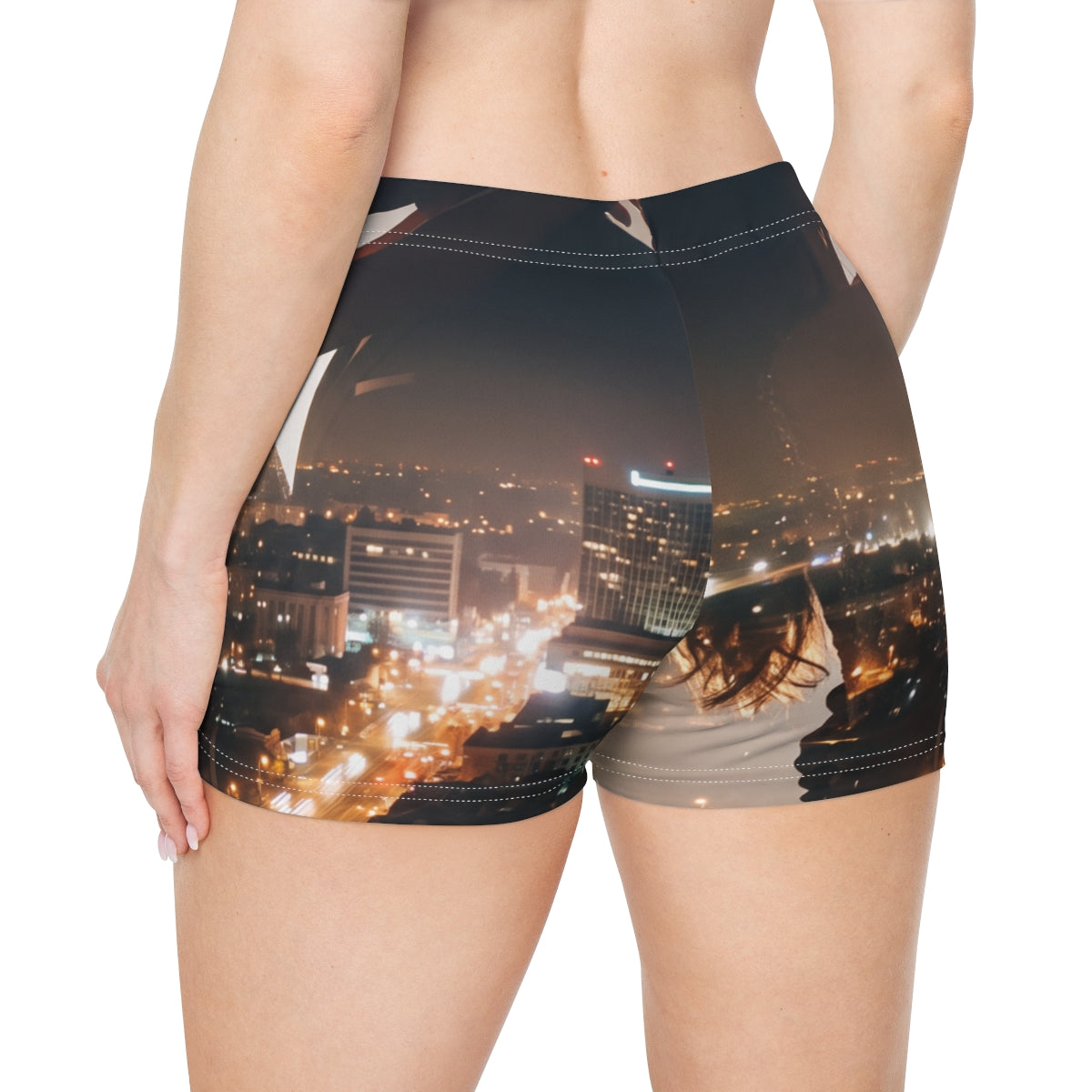 Women's Shorts - City Twilight Lights | Echovira Gallery