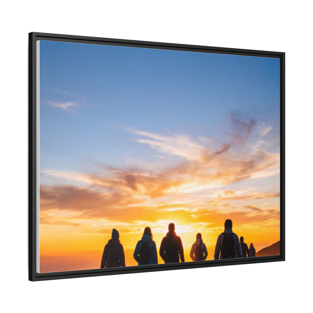 Framed Matte Canvas - Radiant Sunset Art — Black / 1.25"