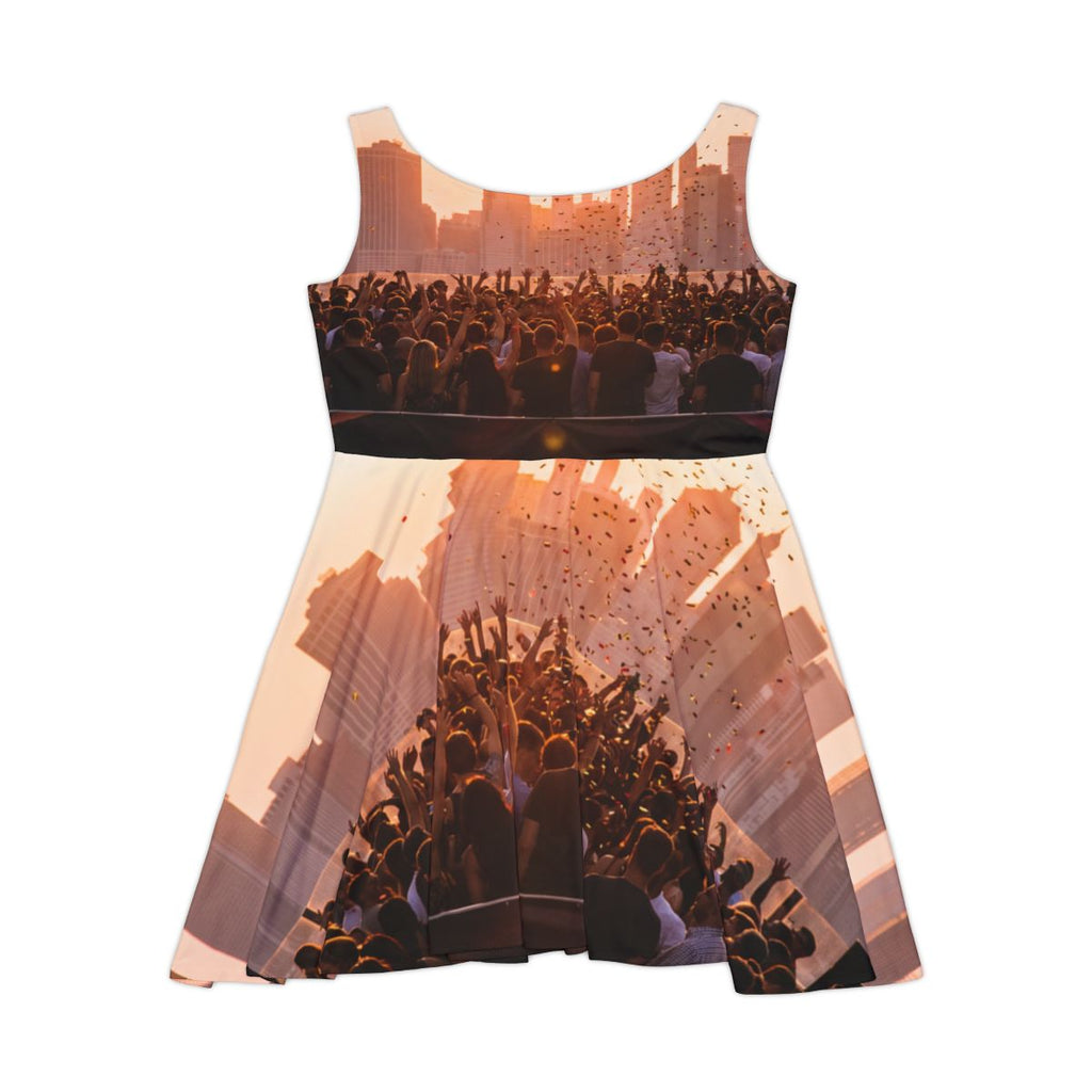 Women's Skater Dress - City Lights | Echovira Gallery
