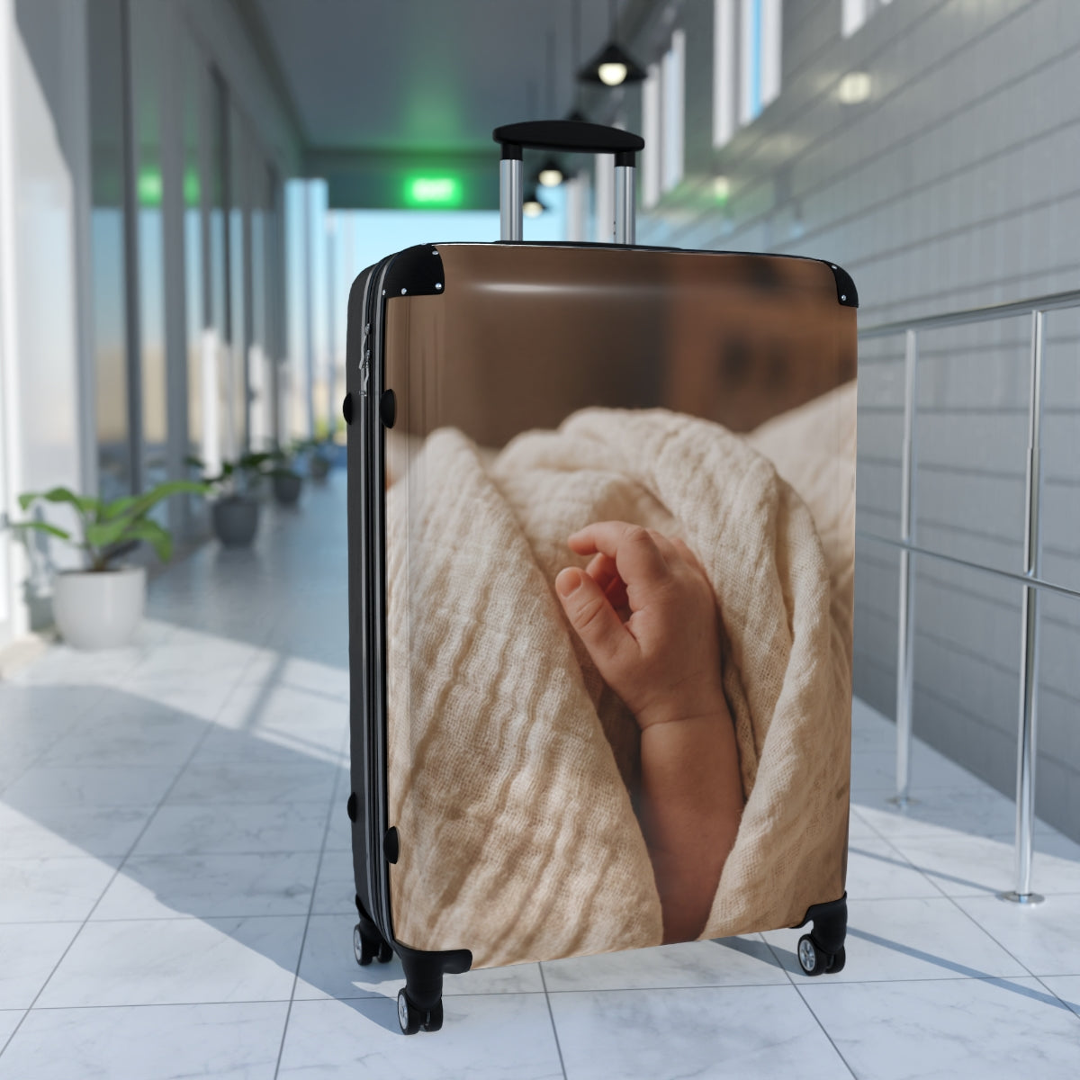 Suitcase - Calm Linen Journey Travel Gear | Echovira Gallery