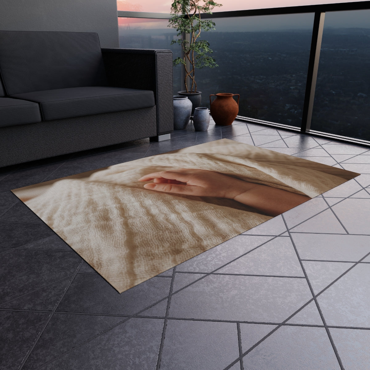 Outdoor Rug - Cozy Patio Linen | Echovira Gallery