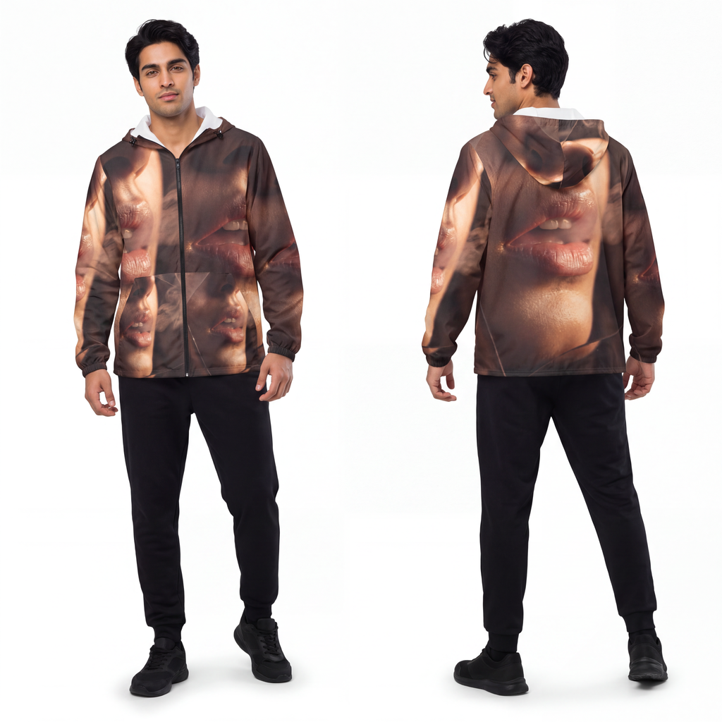 Men's Windbreaker Jacket - Veiled Whispers | Echovira...