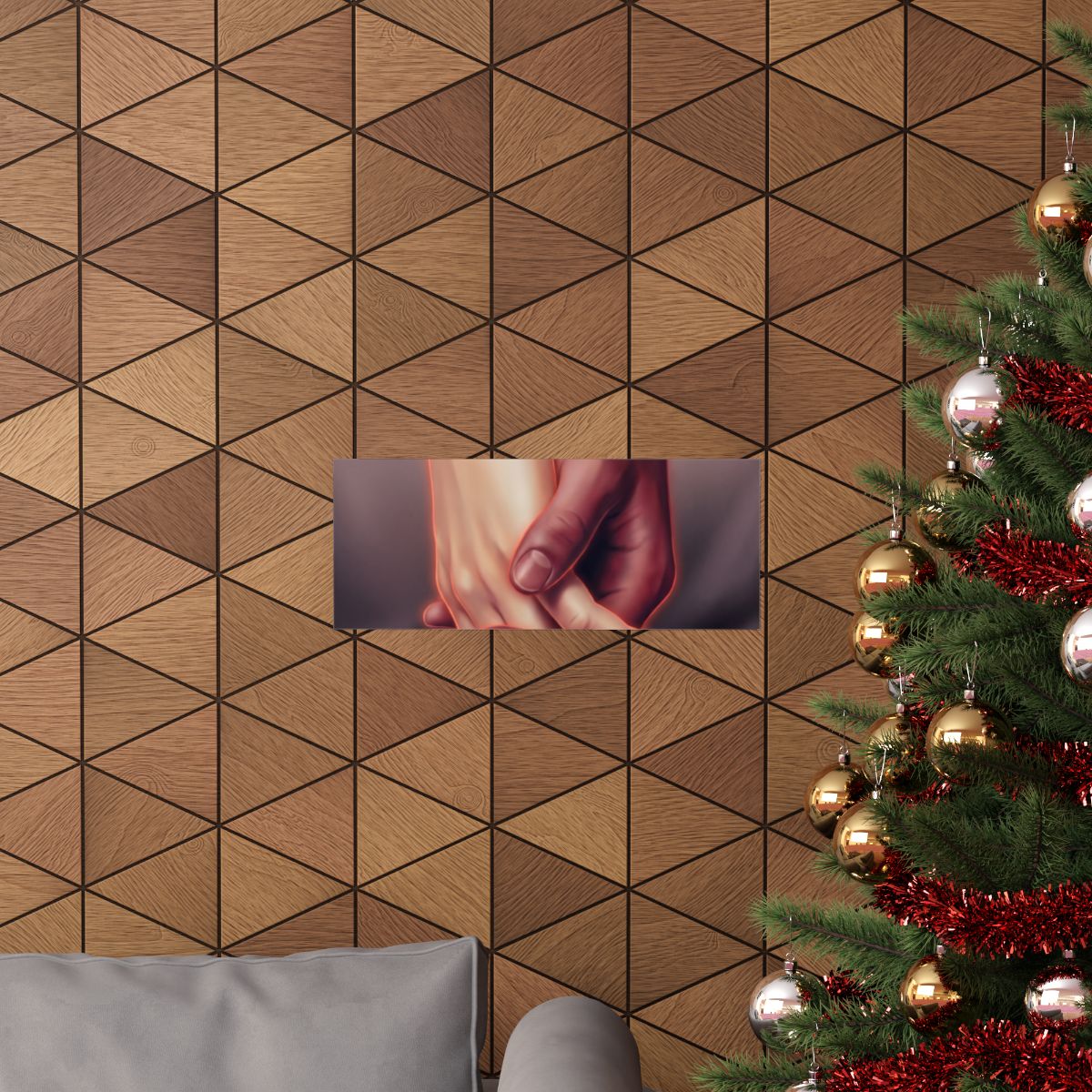 Matte Horizontal Posters - Ethereal Connection Holding Hands...