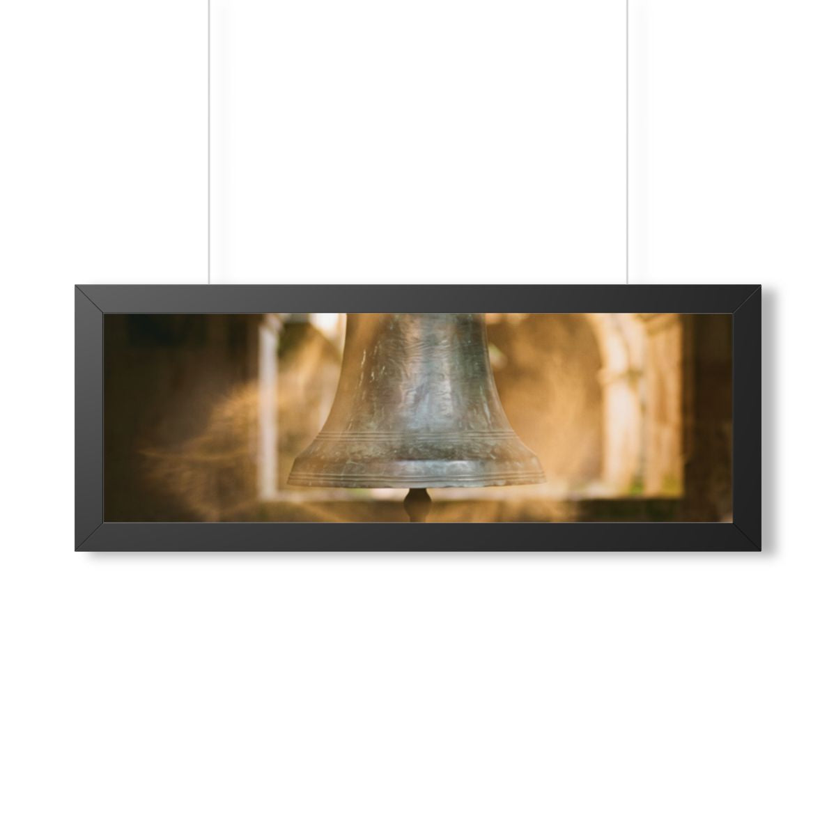 Framed Horizontal Poster - Cloister Bell — Black (14×11... |...
