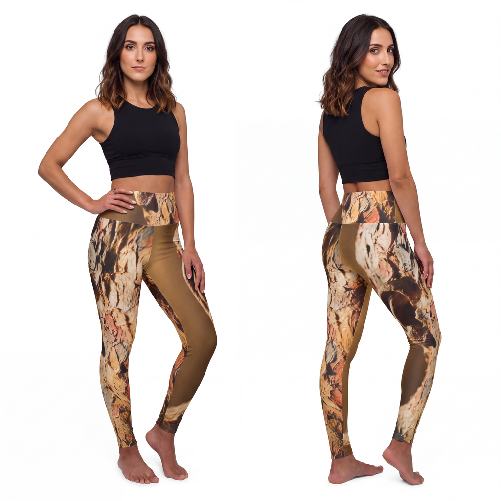 High Waisted Yoga Leggings - Silent Muse | Echovira Gallery