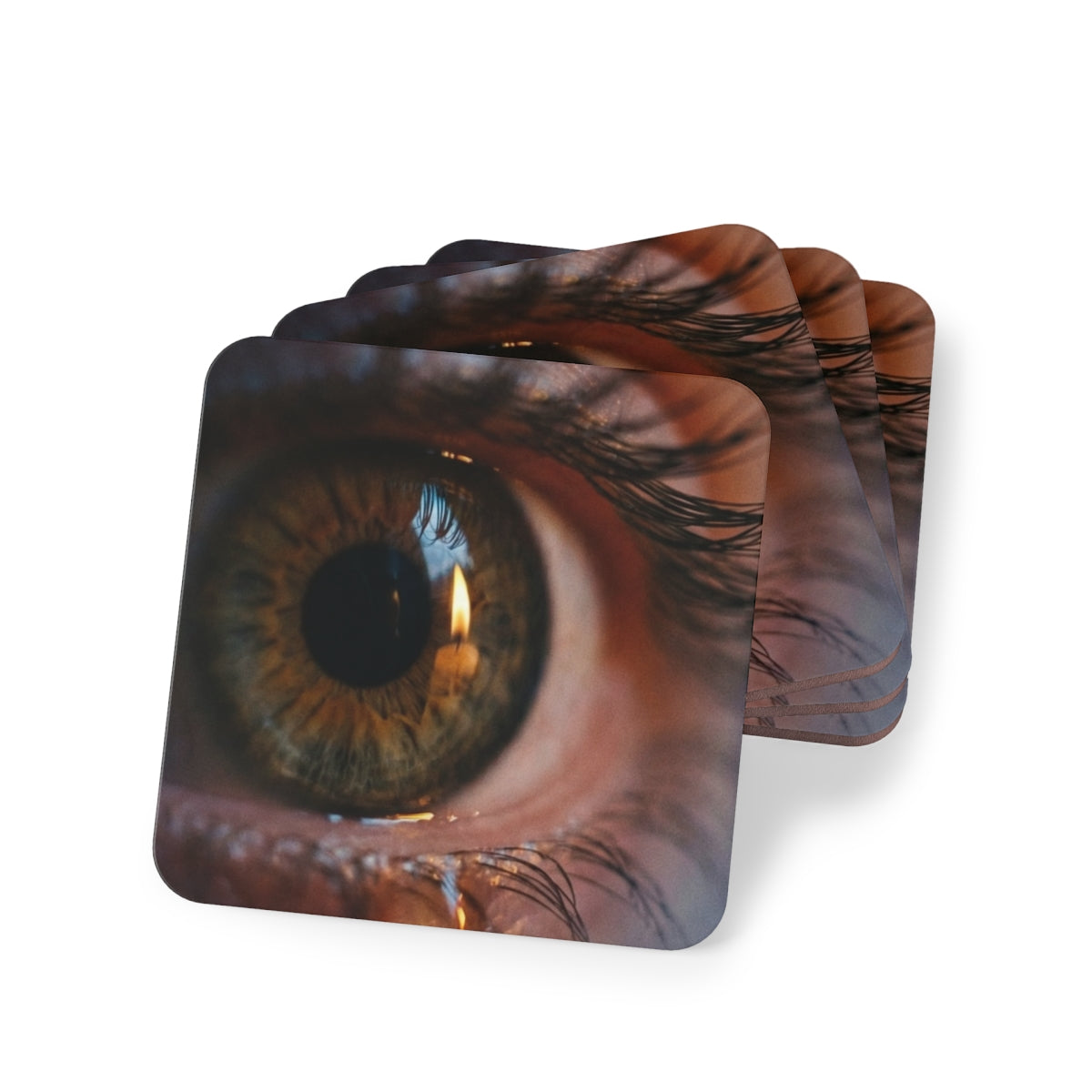 Coasters - Amber Iris Reflection Fine Art Print (1 & 4 pcs)...