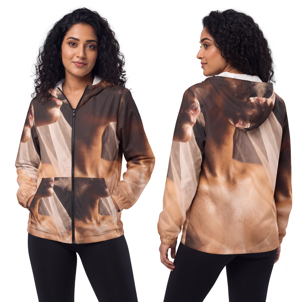 Unisex Windbreaker - Luminous Shadows | Echovira Gallery