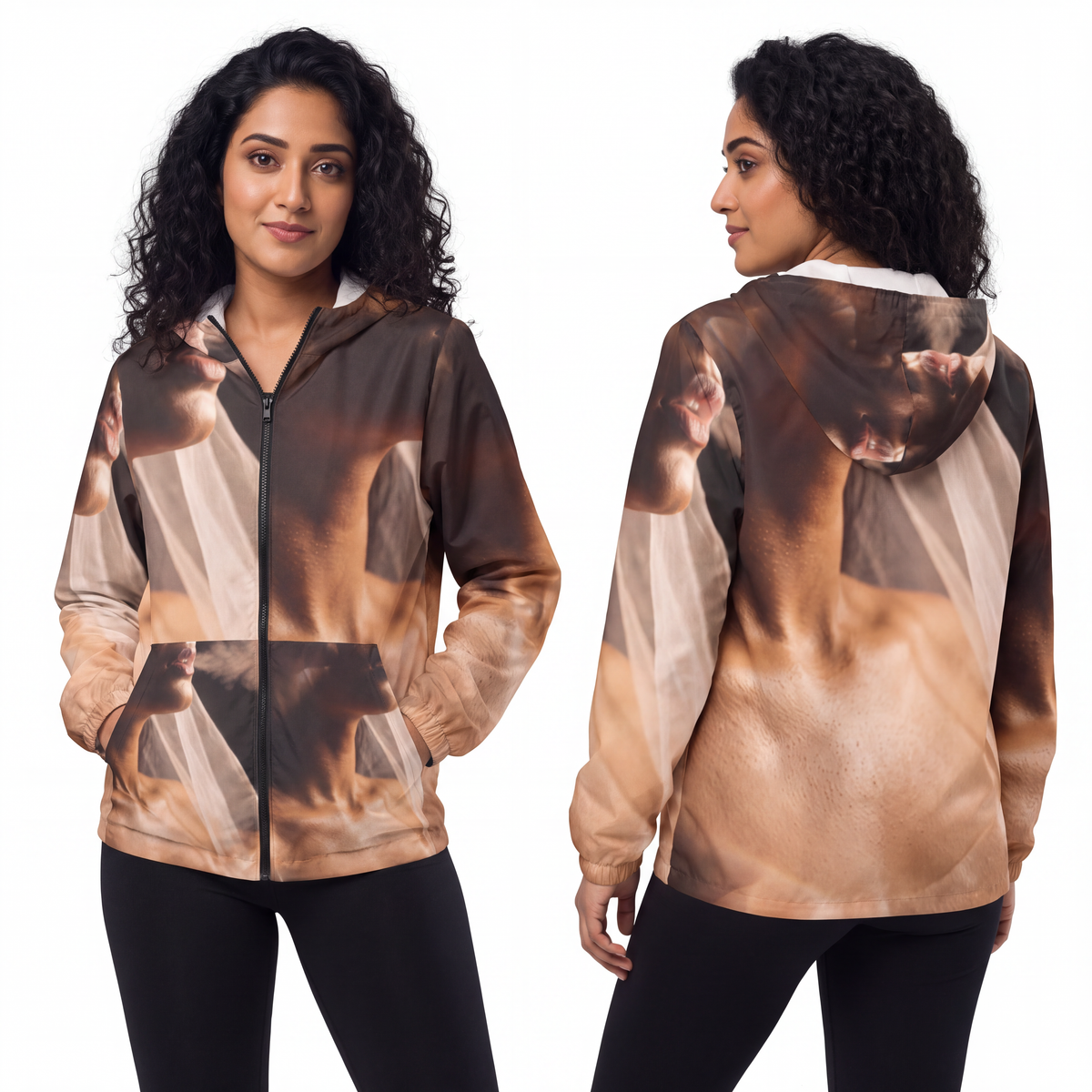 Unisex Windbreaker - Luminous Shadows | Echovira Gallery