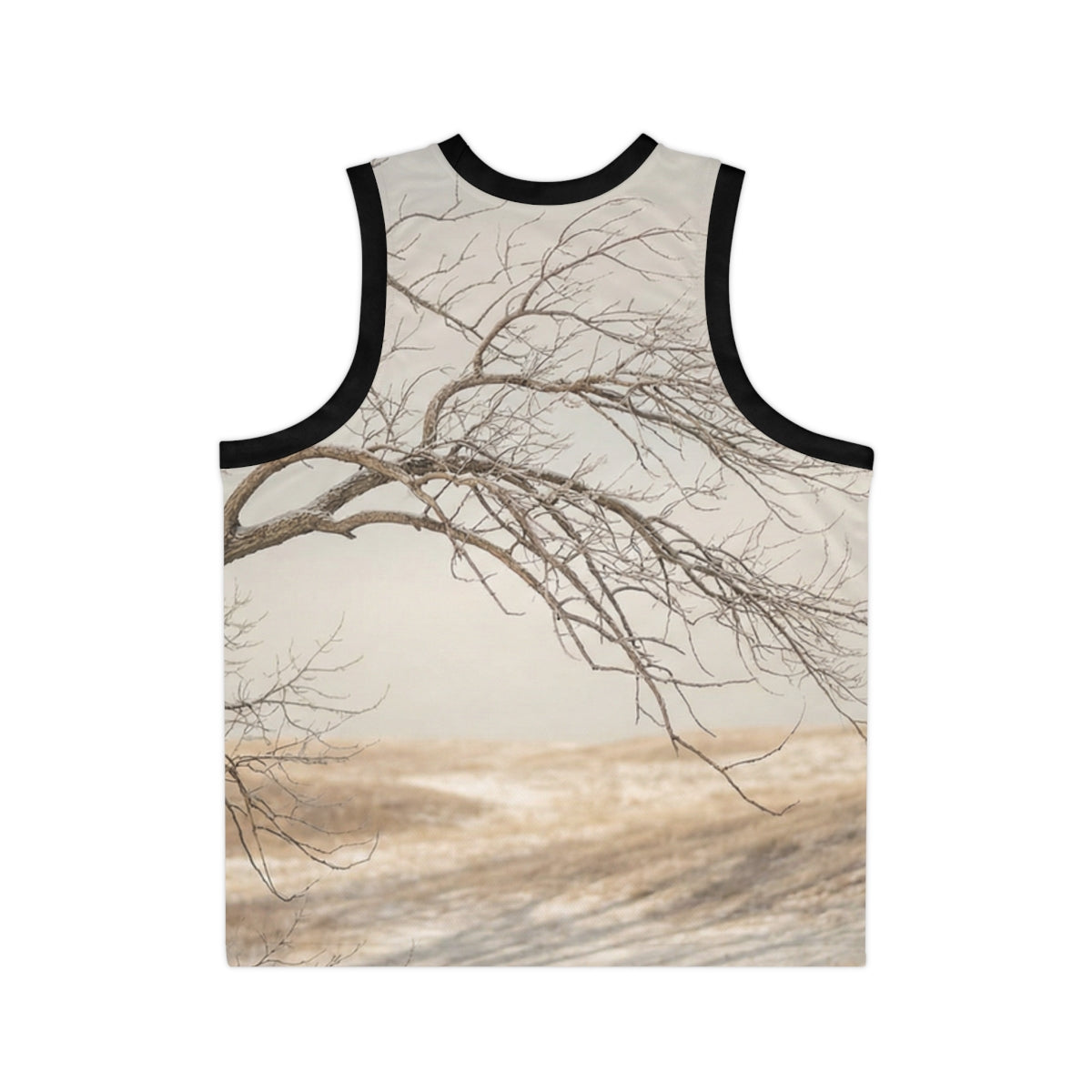Unisex Basketball Jersey - Winter Branch Solitude Landscape...