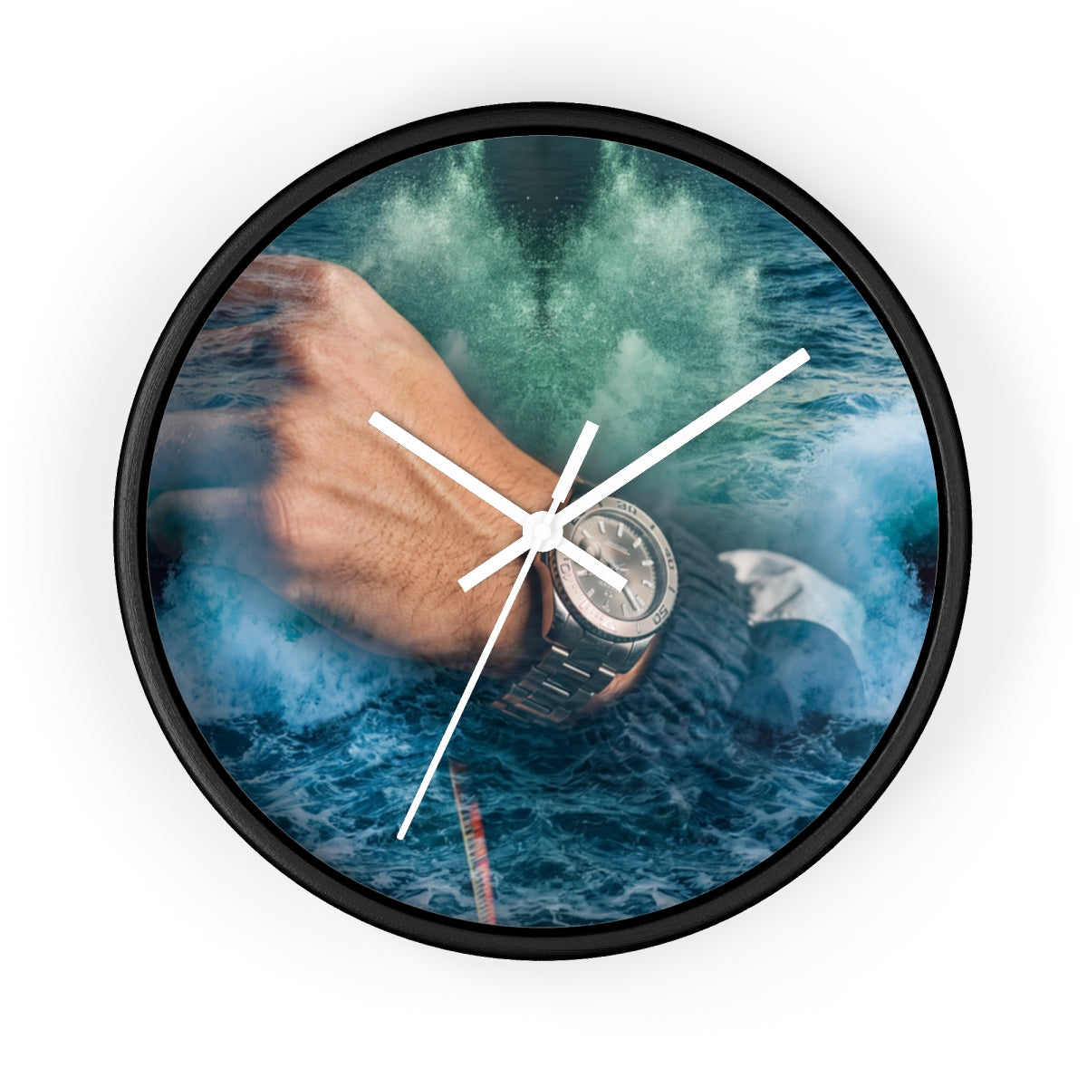 Wall Clock - Ocean Chronometer Waves | Echovira Gallery