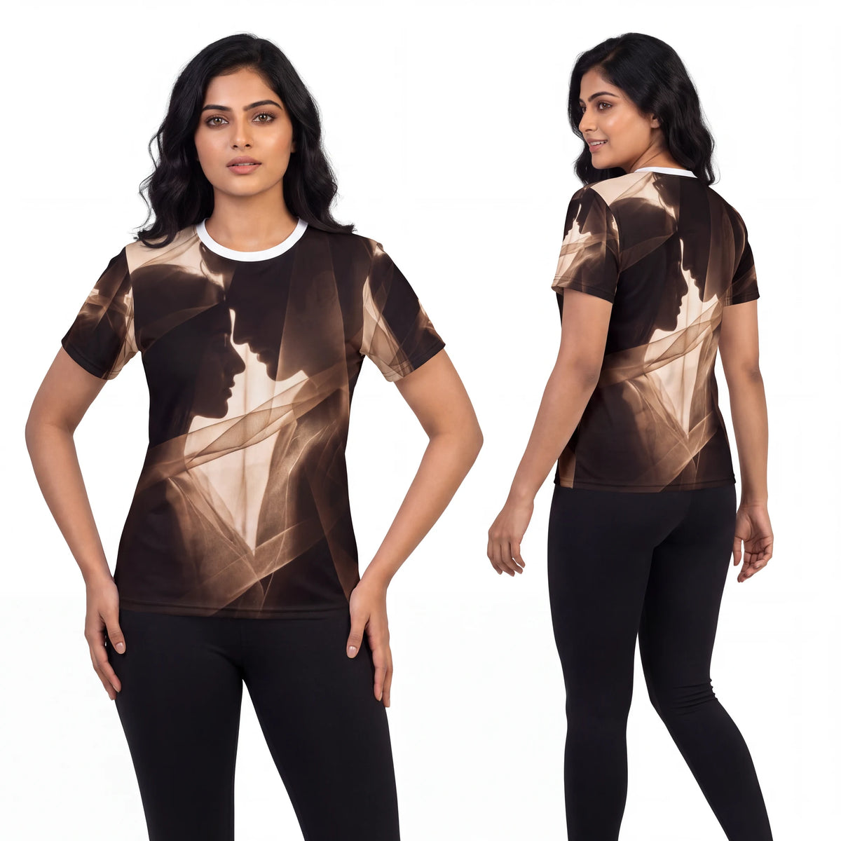 Women's Cut & Sew Tee Moody Chiaroscuro Couple