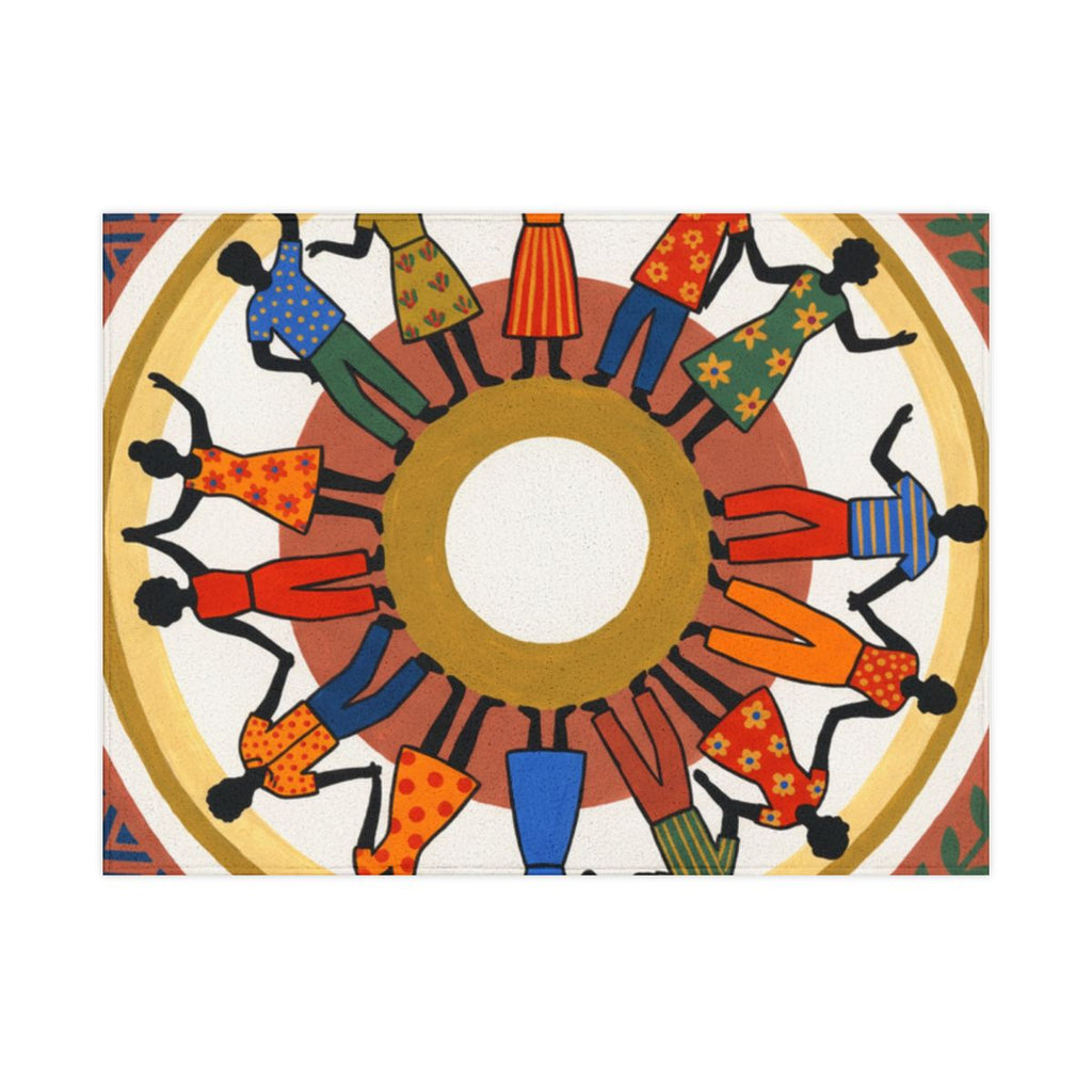 Toddler Blanket - Unity Mandala Folk Art | Echovira Gallery