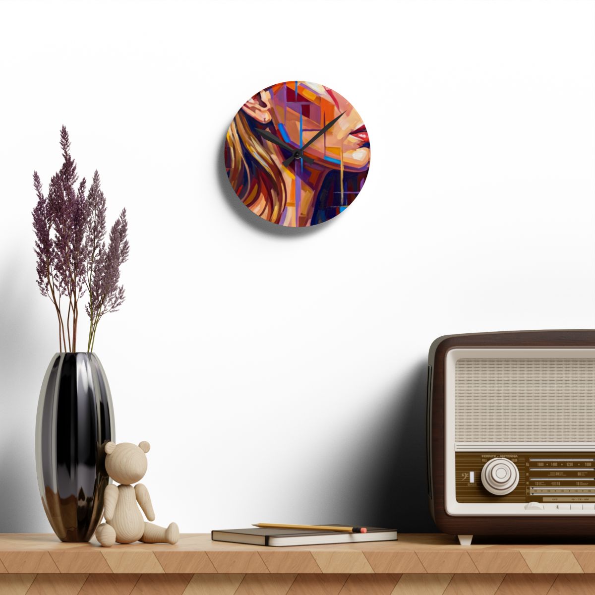 Acrylic Wall Clock - Shattered Elegance | Echovira Gallery