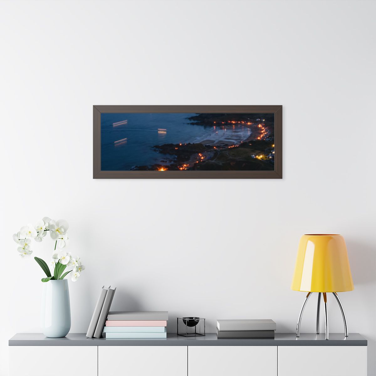 Framed Horizontal Poster - Coastal — Walnut (14×11, 16×12......