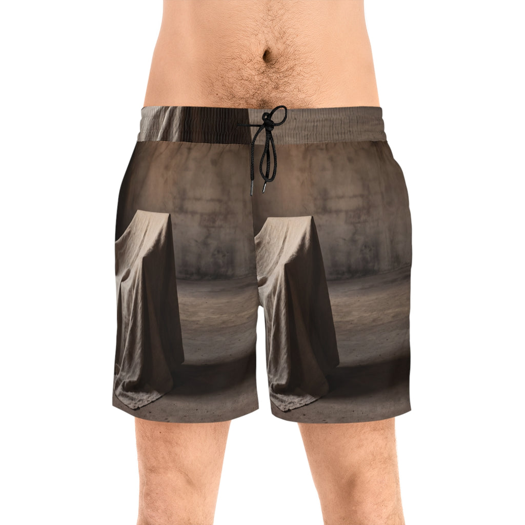 Men's Mid-Length Swim Shorts - Brutalist