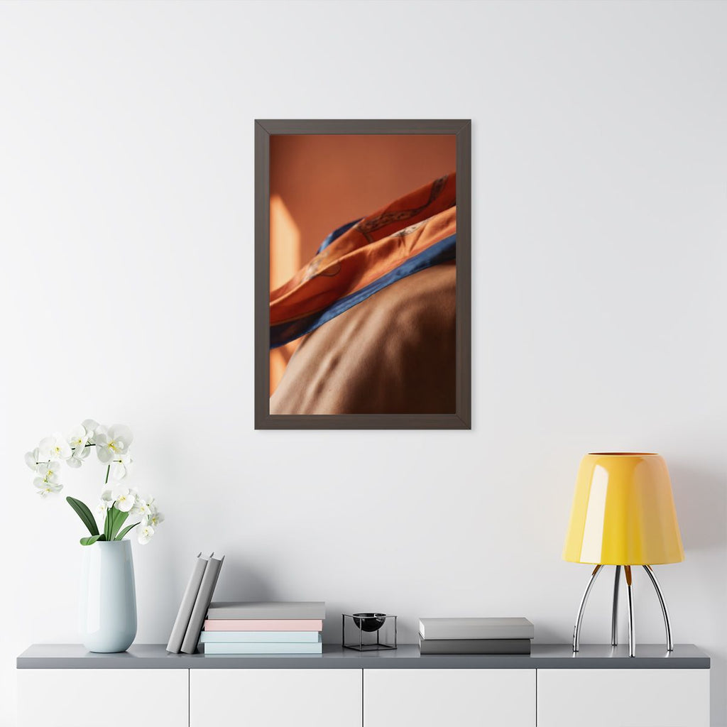 Framed Vertical Poster - Silk Silhouette — Walnut (11×14......
