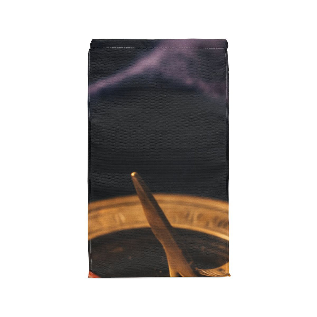 Brass Sundial Compass Polyester Lunch Bag