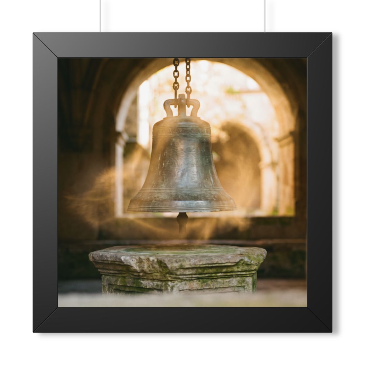 Framed Horizontal Poster - Cloister Bell — Black (14×11... |...