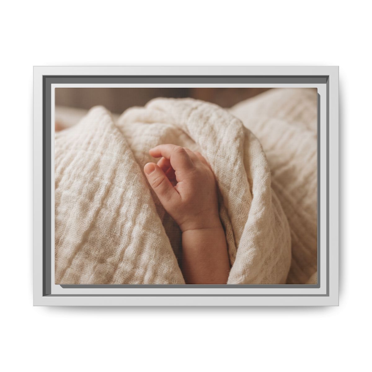 Framed Matte Canvas - Neutral Nursery — White / 1.25"