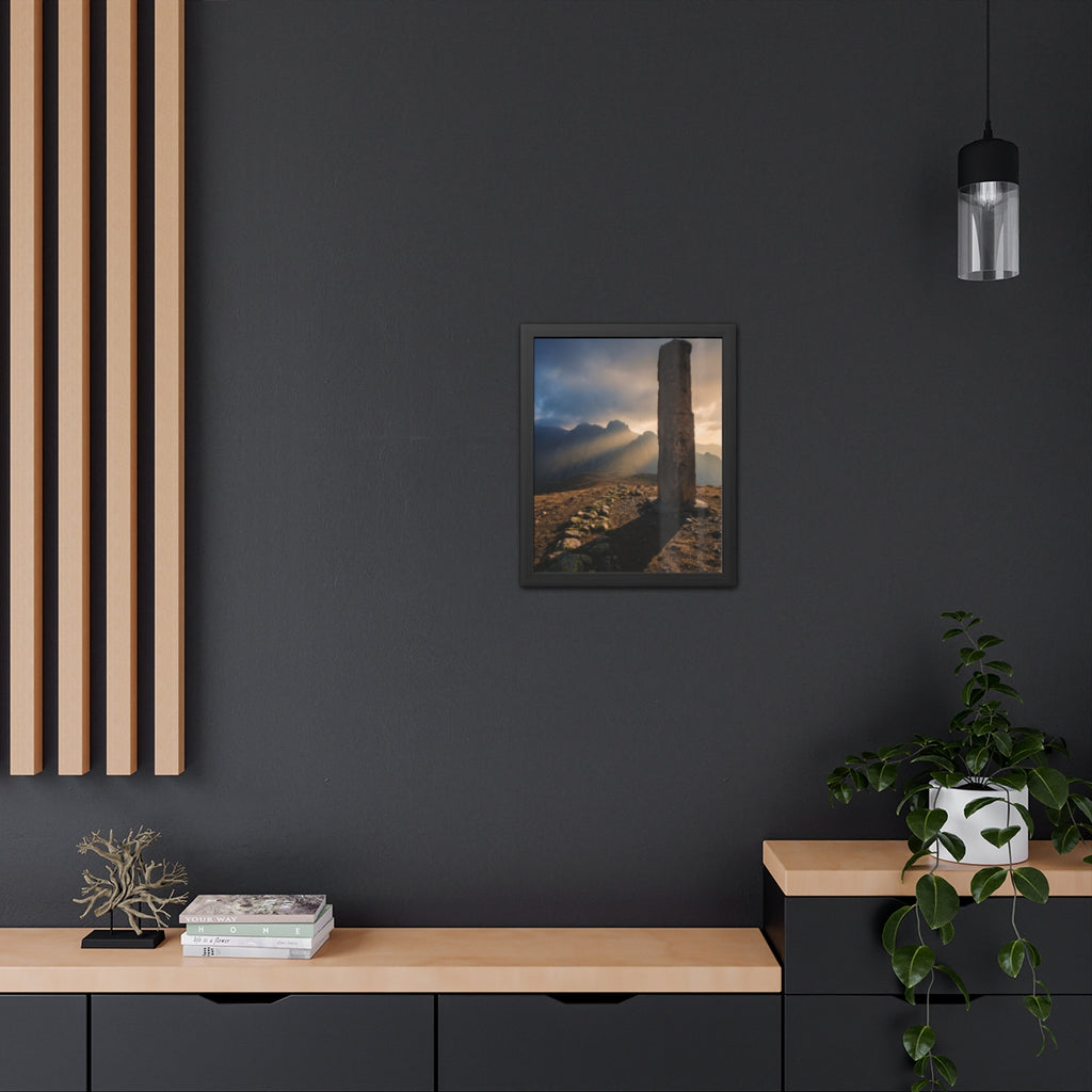 Framed Poster - Ancient Lion & Sun