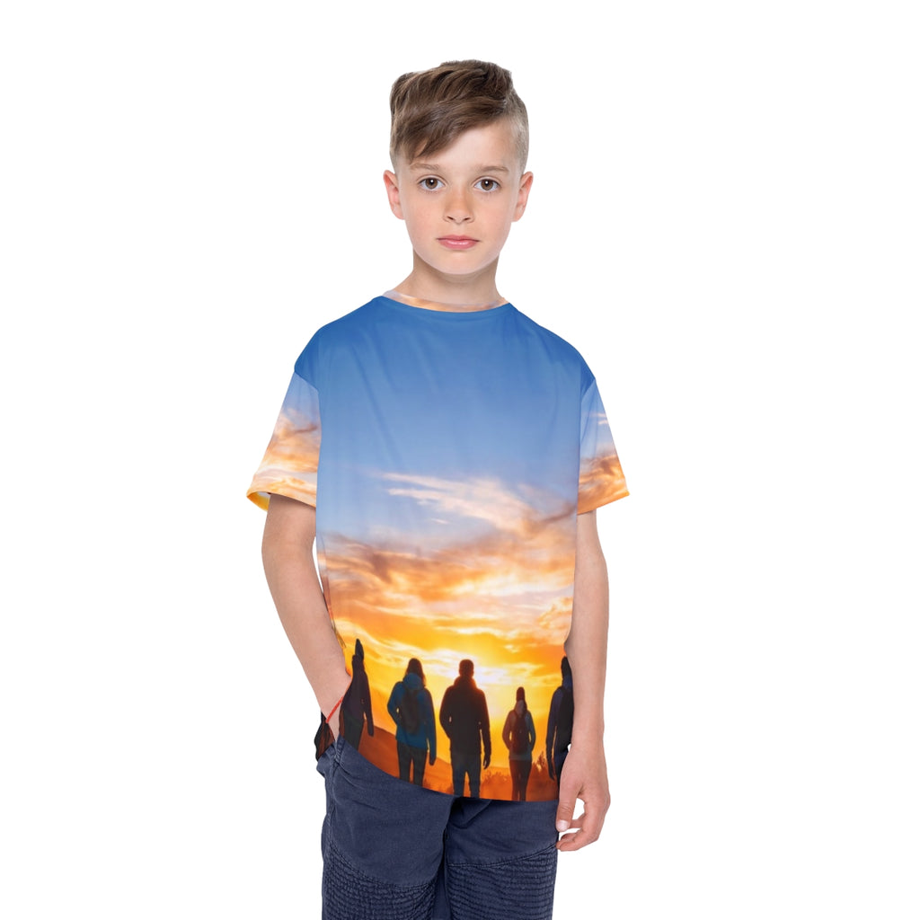 Kids Sports Jersey - Sunset Horizon | Echovira Gallery