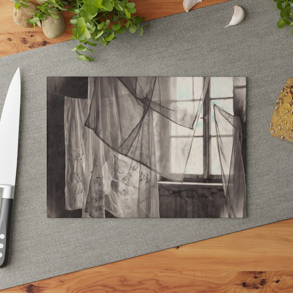 Glass Cutting Board - Spectral Veils | Echovira Gallery
