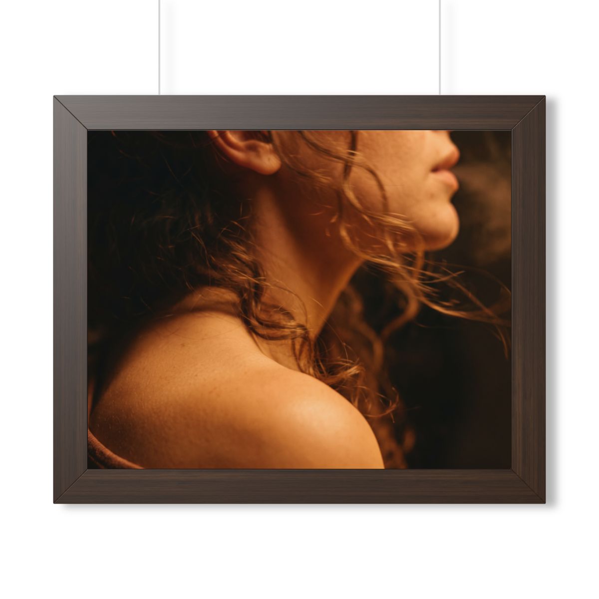 Framed Horizontal Poster - Golden Hour Silhouette Art —... |...