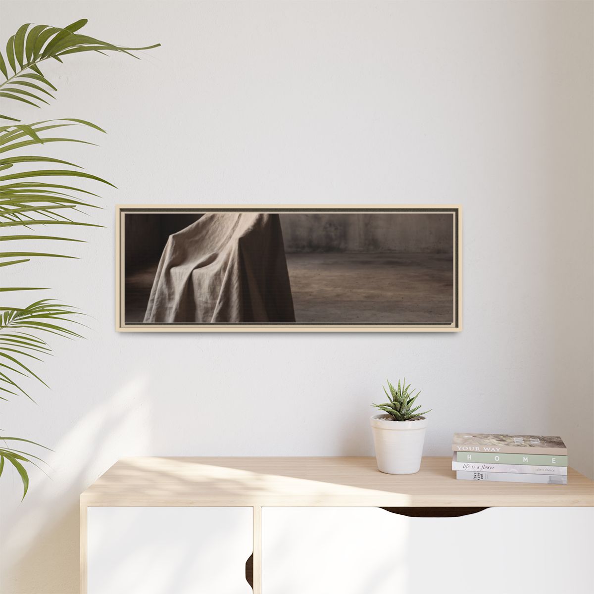 Matte Canvas, Framed - Draped Silence Still Life Art... |...