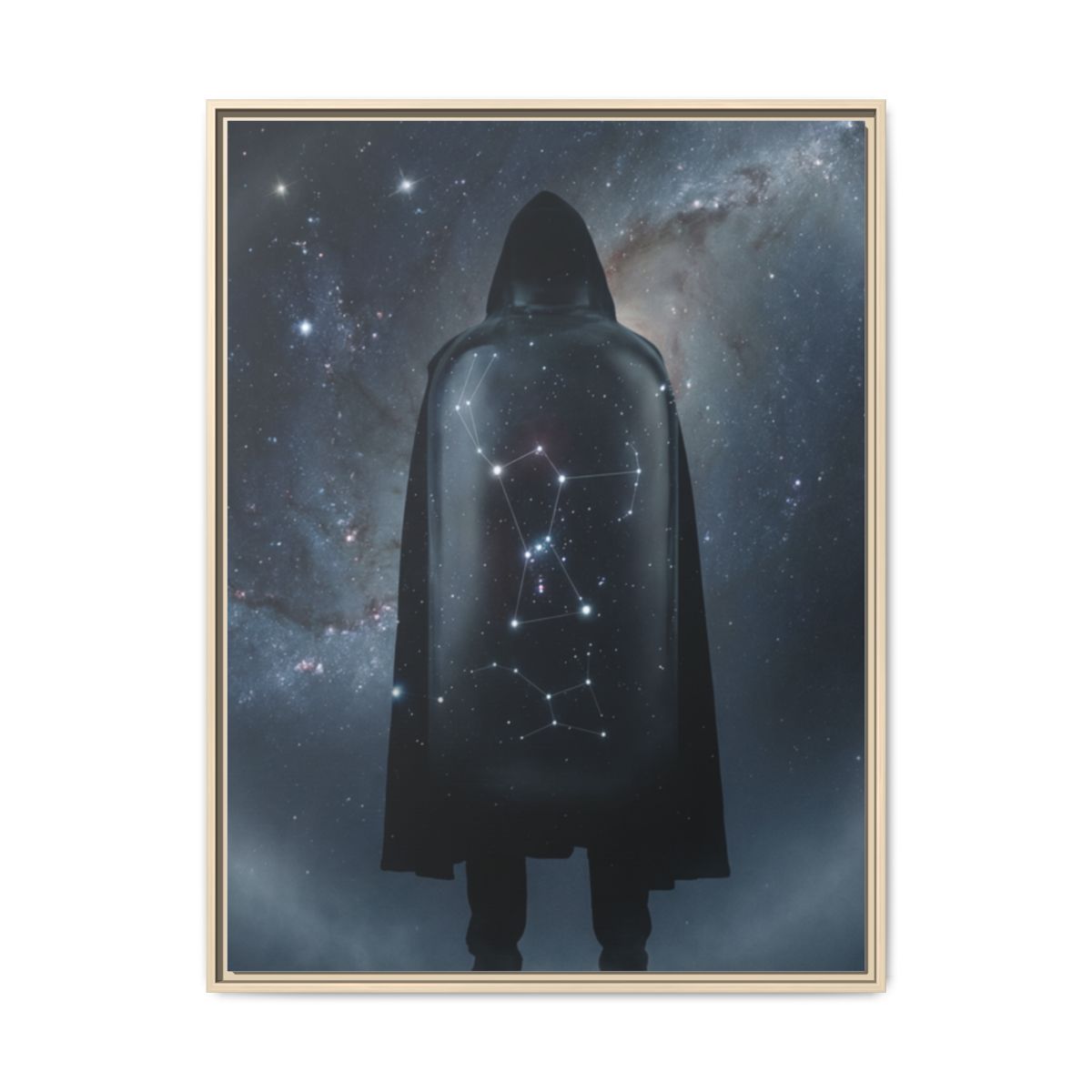 Framed Matte Canvas - Cosmic Sentinel — Natural / 1.25" (8×10, 9×12, 11×14, 12×16, 10×20, 12×18, 16×20, 16×24, 12×36, 18×24, 20×24, 16×32, 20×30, 24×30, 16×48, 24×32, 24×36, 24×48, 20×60, 30×40, 32×48, 30×60 & 40×60)