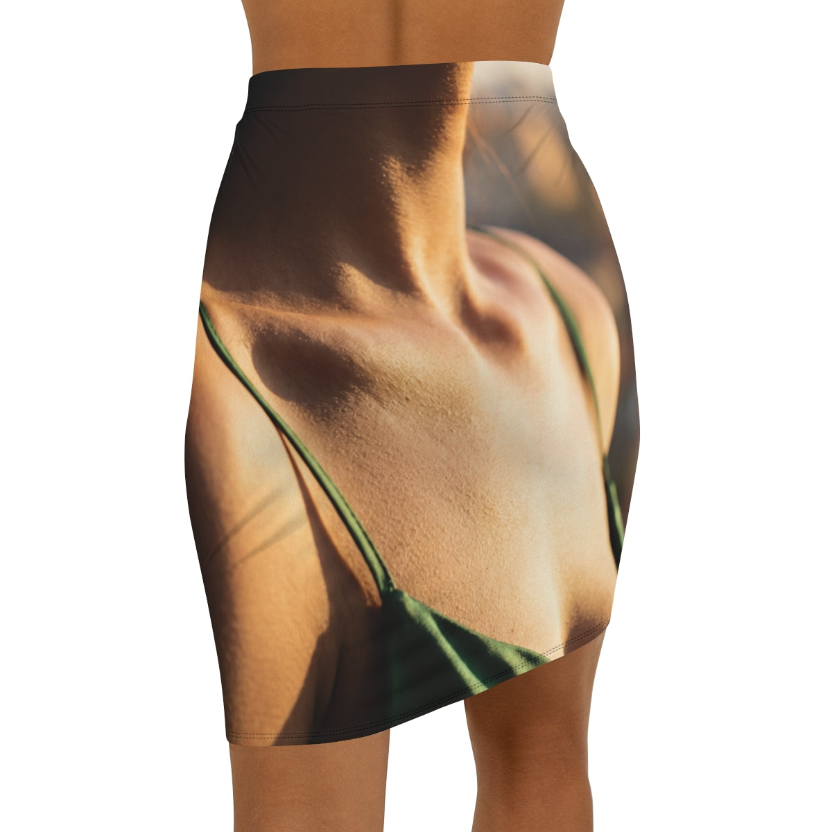 Women's Mid-Waist Pencil Skirt - Emerald Muse