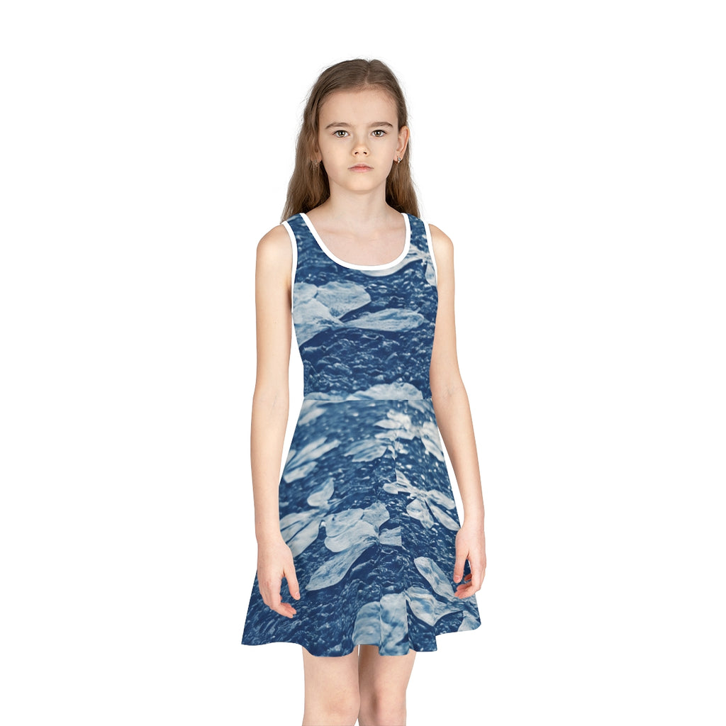 Girls' Cyanotype Floral Pathway Sundress
