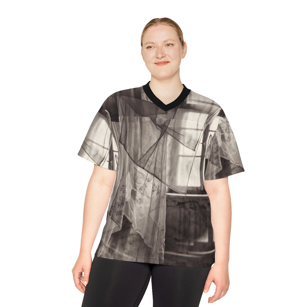 Unisex Football Jersey - Spectral Veils | Echovira Gallery