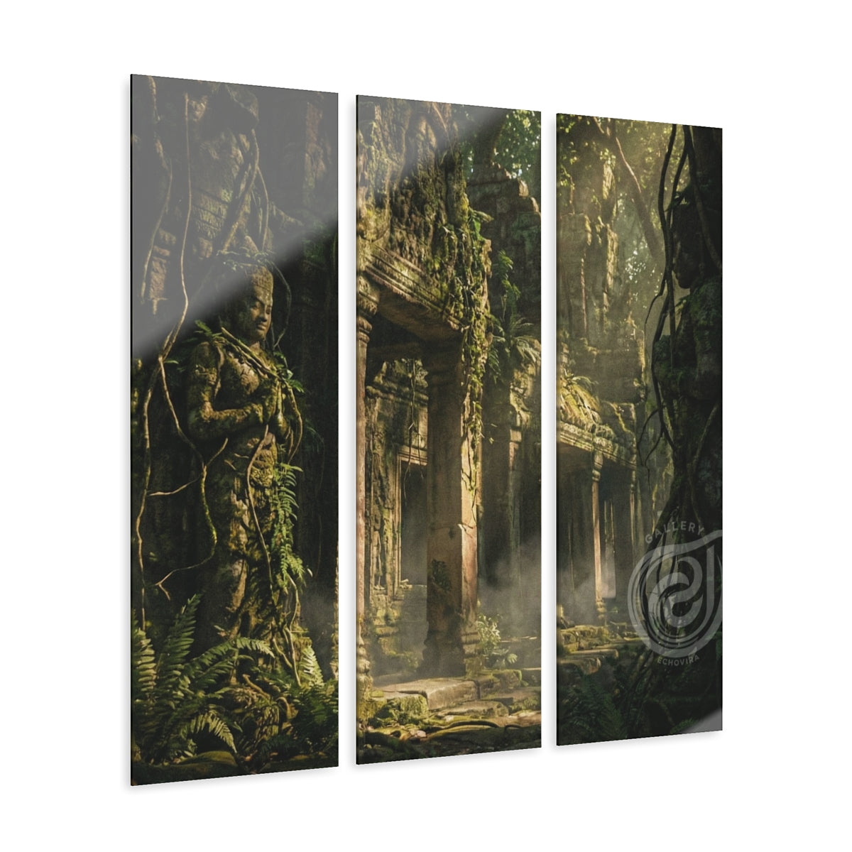 Acrylic Prints Triptych - Overgrown Sanctuary | Echovira...