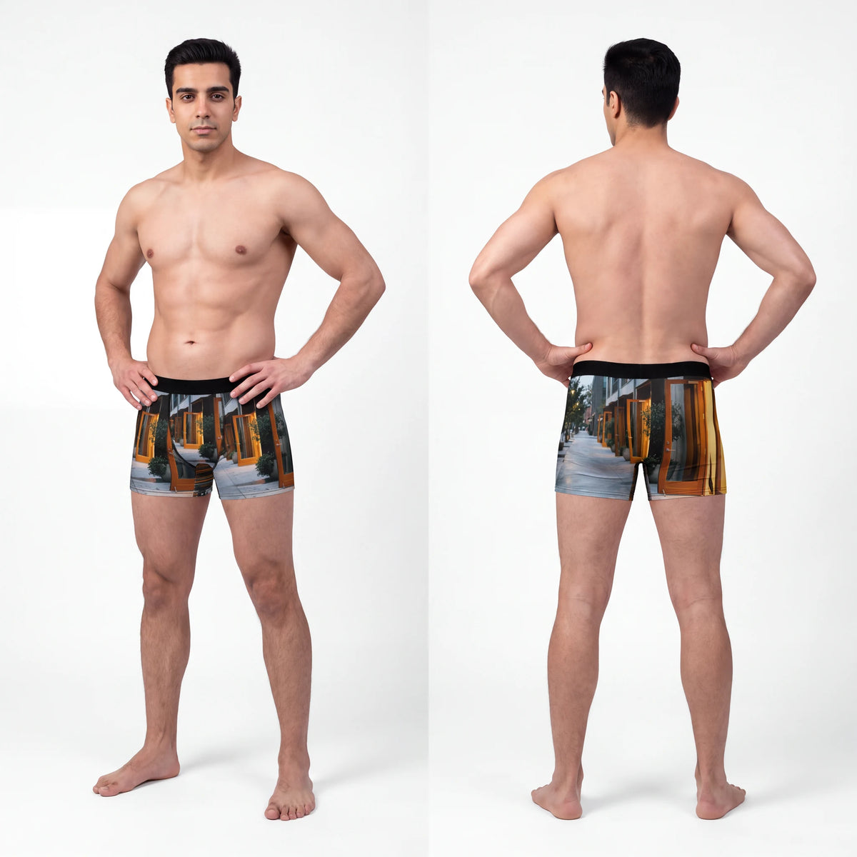 Men's Boxer Briefs - Twilight Promenade | Echovira Gallery