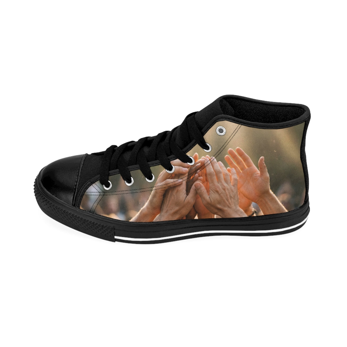 Women's Classic Sneakers - Golden Rays of Unity Wall Art |...