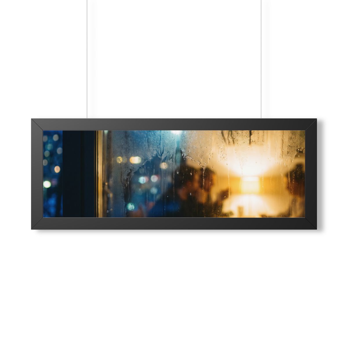 Framed Horizontal Poster - Twilight Gathering — Black... |...