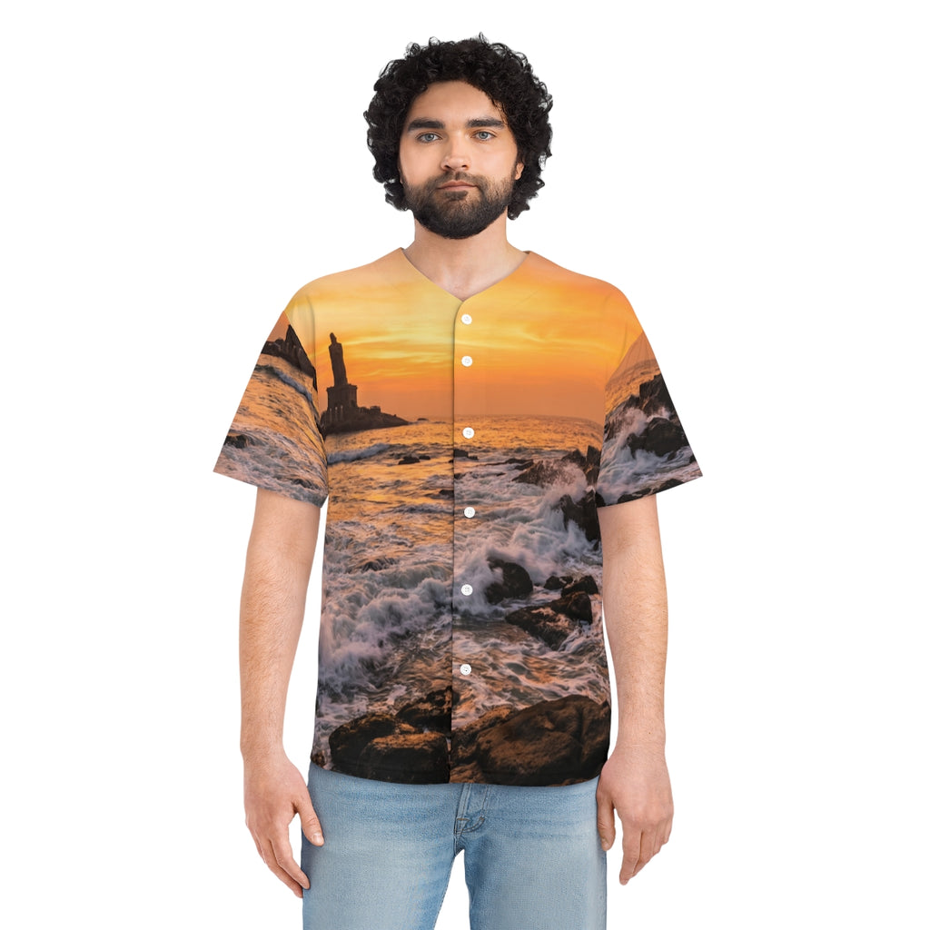 Men's Baseball Jersey - Golden Hour Tides