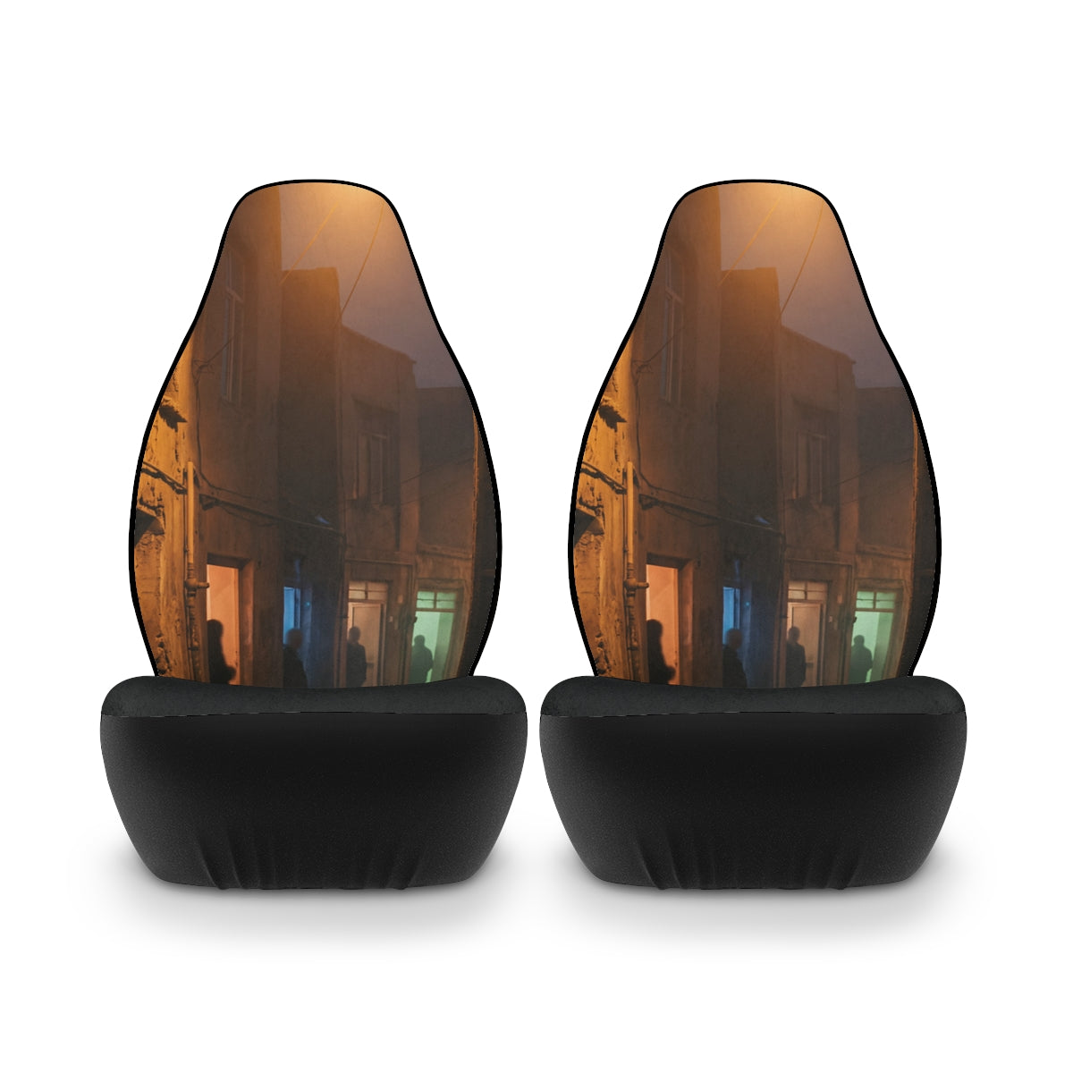 Polyester Car Seat Covers - Shadowed Alleyway Mystery Art......