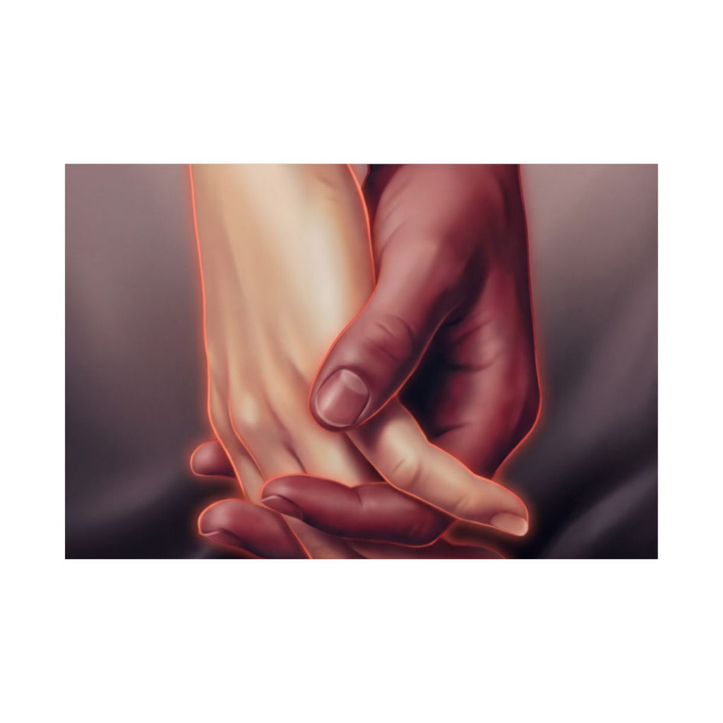 Matte Horizontal Posters - Ethereal Connection Holding Hands...