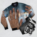 Men's Bomber Jacket Rainy City Window Art
