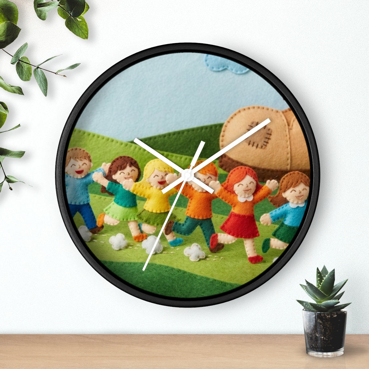 Wall Clock - Storybook Meadow Hour | Echovira Gallery
