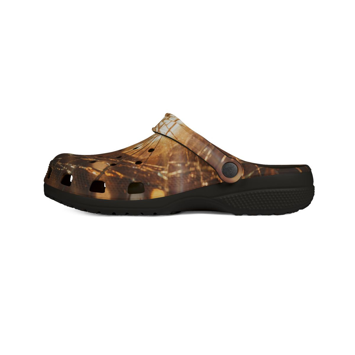 Men's EVA Foam Rubber Shoes - Shattered Light Art - Golden...